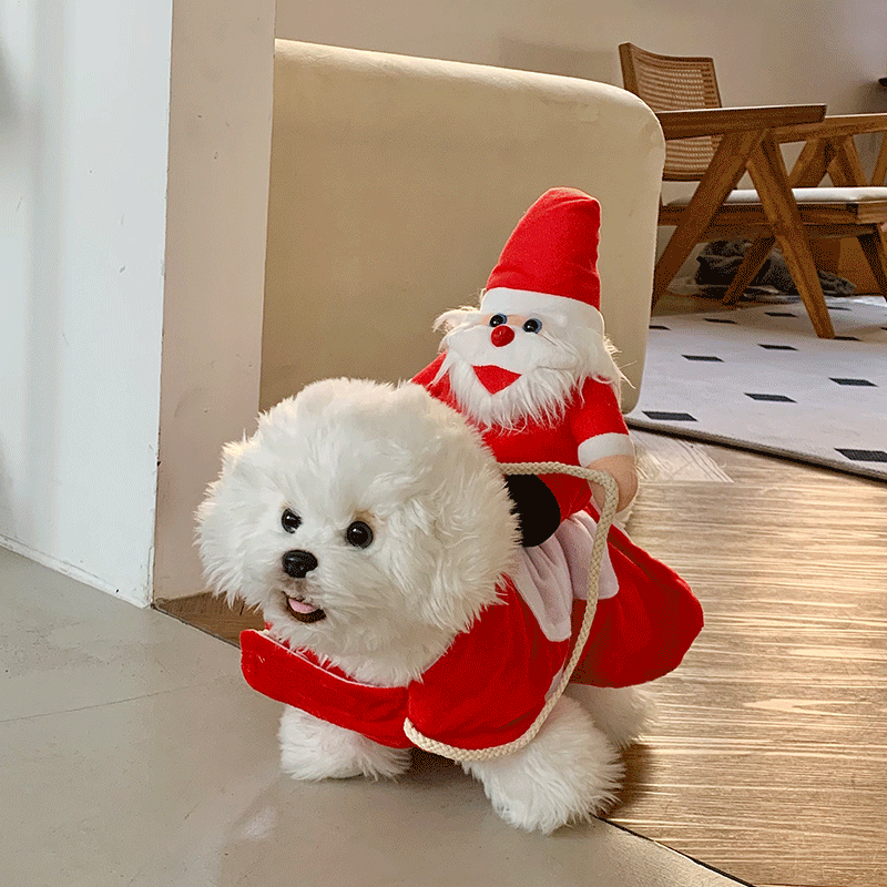 강아지옷 산타인형 코스튬 코스프레 크리스마스 반려견 반려묘